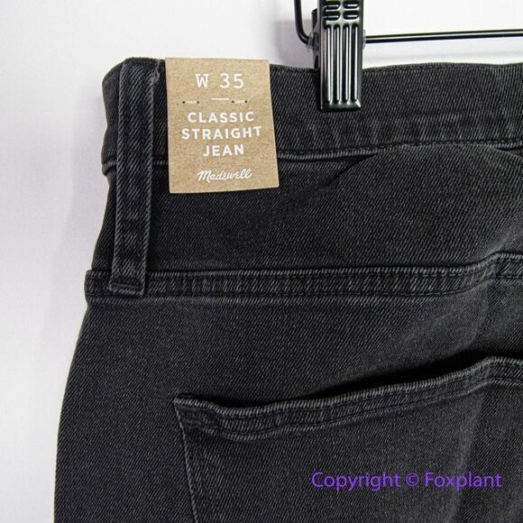 NEW Madewell Classic‎ Straight Jeans in Lunar Wash, 35 - Picture 10 of 15